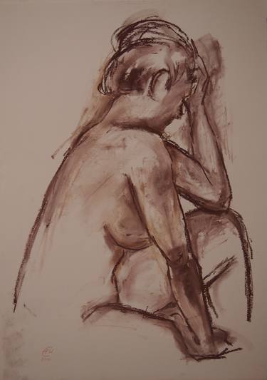 Original Fine Art Nude Drawings by Ellen Fasthuber-Huemer