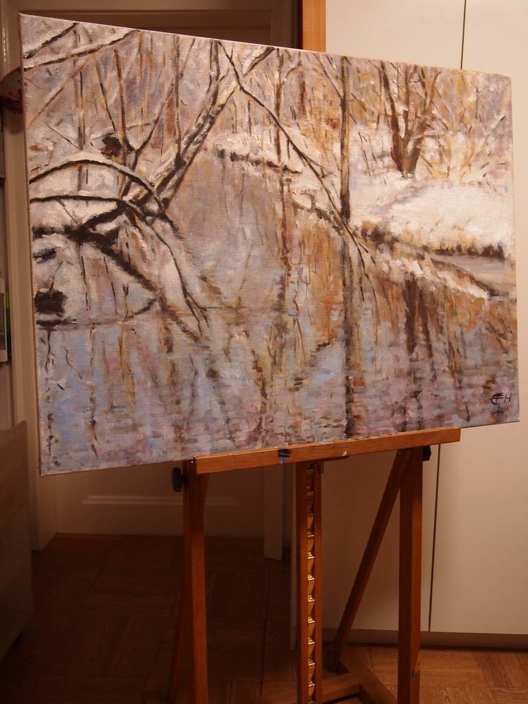 Original Impressionism Landscape Painting by Ellen Fasthuber-Huemer 