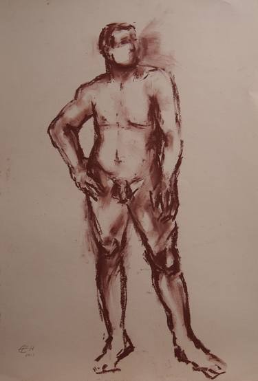 Original Fine Art Nude Drawings by Ellen Fasthuber-Huemer