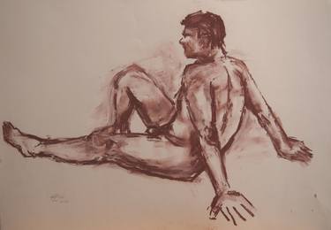 Print of Fine Art Nude Drawings by Ellen Fasthuber-Huemer