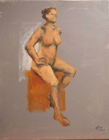Original Figurative Nude Paintings by Ellen Fasthuber-Huemer