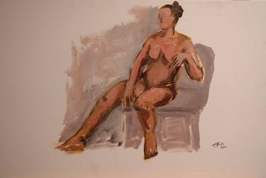 Print of Figurative Nude Paintings by Ellen Fasthuber-Huemer