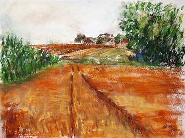 Original Fine Art Landscape Drawings by Ellen Fasthuber-Huemer