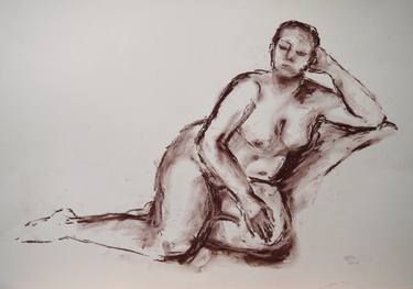 Woman Sitting,Pastel thumb