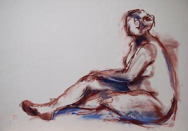 Print of Expressionism Nude Drawings by Ellen Fasthuber-Huemer
