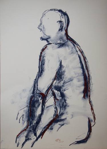 Original Impressionism Nude Drawings by Ellen Fasthuber-Huemer