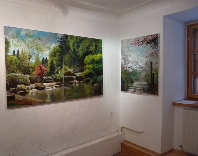 Original Impressionism Landscape Painting by Ellen Fasthuber-Huemer 