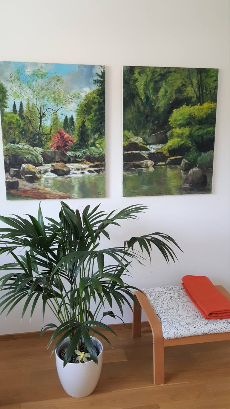 Original Impressionism Landscape Painting by Ellen Fasthuber-Huemer 