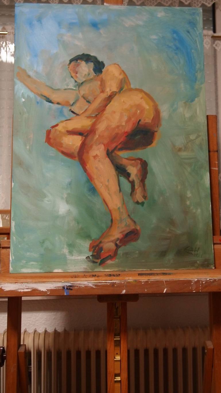 Original Figurative Nude Painting by Ellen Fasthuber-Huemer 