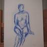 The cool blue color asopposed to the female body inspired me.