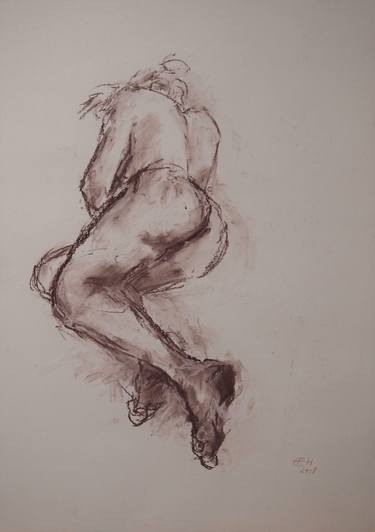 Print of Expressionism Nude Drawings by Ellen Fasthuber-Huemer