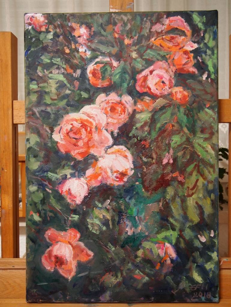 Original Floral Painting by Ellen Fasthuber-Huemer 