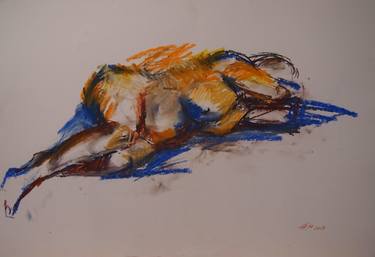 Original Expressionism Nude Drawings by Ellen Fasthuber-Huemer