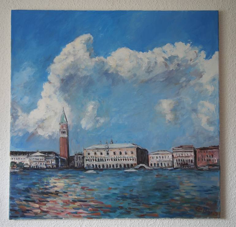 Original Impressionism Cities Painting by Ellen Fasthuber-Huemer 