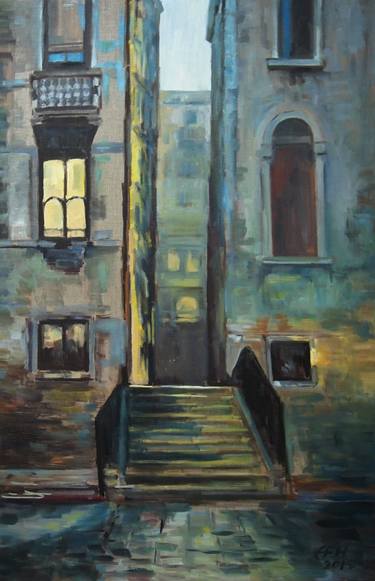 Original Expressionism Cities Paintings by Ellen Fasthuber-Huemer