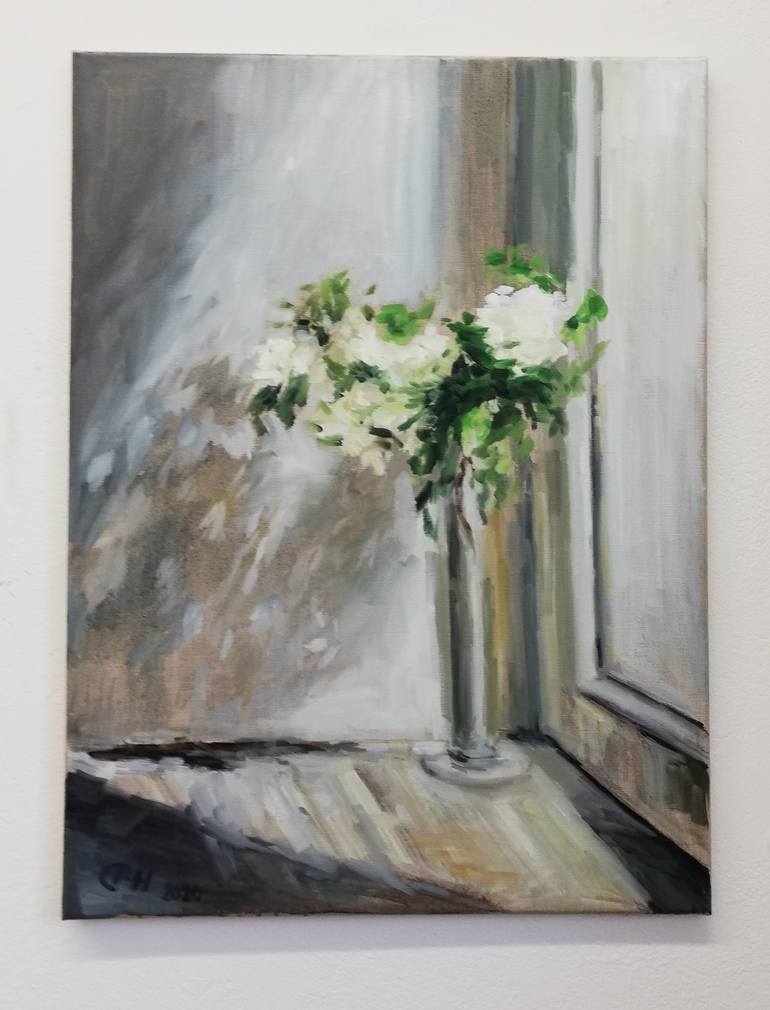 Original Expressionism Floral Painting by Ellen Fasthuber-Huemer 