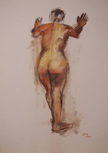 Original Expressionism Nude Drawings by Ellen Fasthuber-Huemer