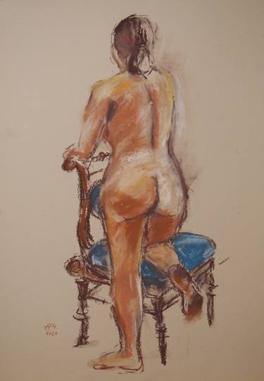 Saatchi Art Artist Ellen Fasthuber-Huemer ; Drawing, “Nude Nr. 2, March 2020” #art