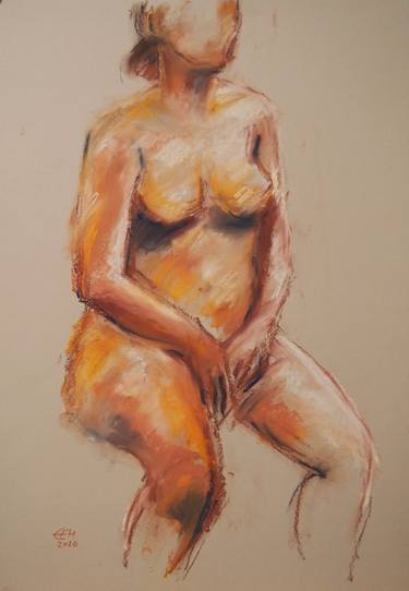 Print of Expressionism Nude Drawings by Ellen Fasthuber-Huemer