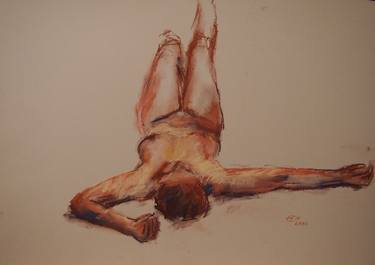 Original Expressionism Nude Drawings by Ellen Fasthuber-Huemer