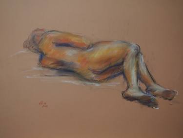 Print of Expressionism Nude Drawings by Ellen Fasthuber-Huemer