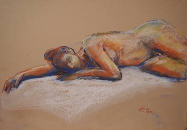 Original Expressionism Nude Drawings by Ellen Fasthuber-Huemer 