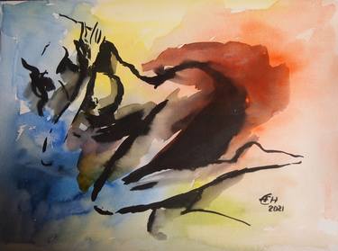 Print of Abstract Expressionism Nude Paintings by Ellen Fasthuber-Huemer