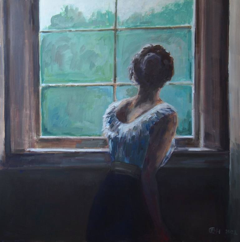 Original Expressionism People Paintings by Ellen Fasthuber-Huemer 
