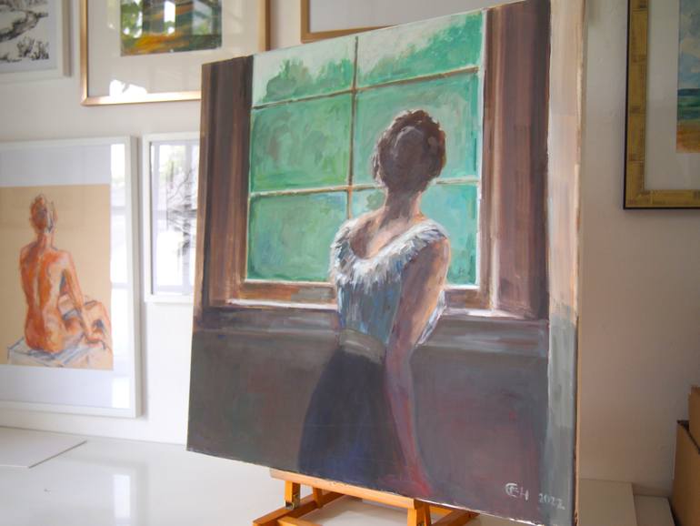 Original Expressionism People Painting by Ellen Fasthuber-Huemer 