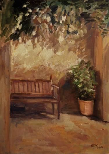 Original Impressionism Garden Paintings by Ellen Fasthuber-Huemer