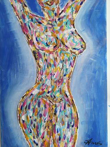 Print of Figurative Nude Paintings by Annemarie Mallia