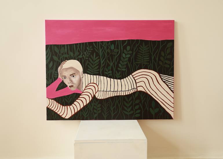 Original Abstract People Painting by Justina Gve