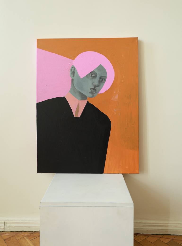 Original Abstract Portrait Painting by Justina Gvė