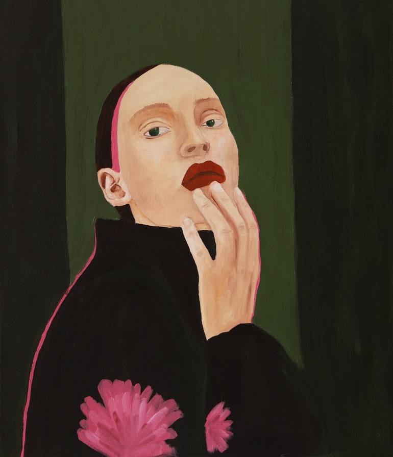 Original Portrait Painting by Justina Gvė