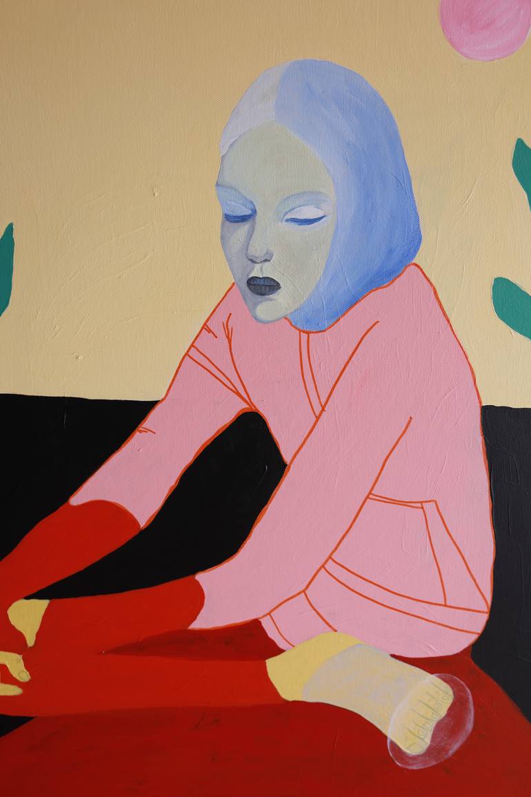 Original Portraiture People Painting by Justina Gve