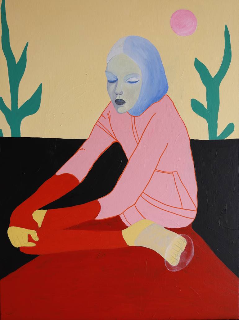 Original Portraiture People Painting by Justina Gve