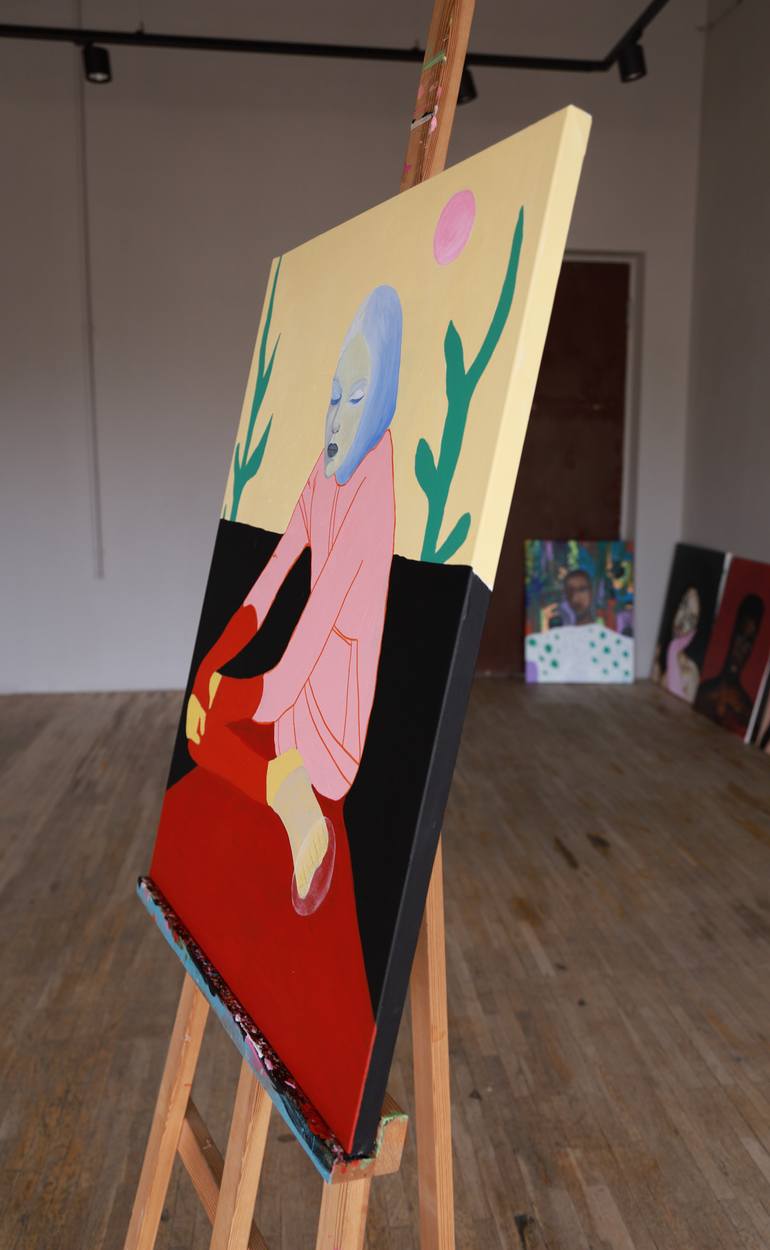 Original Portraiture People Painting by Justina Gve