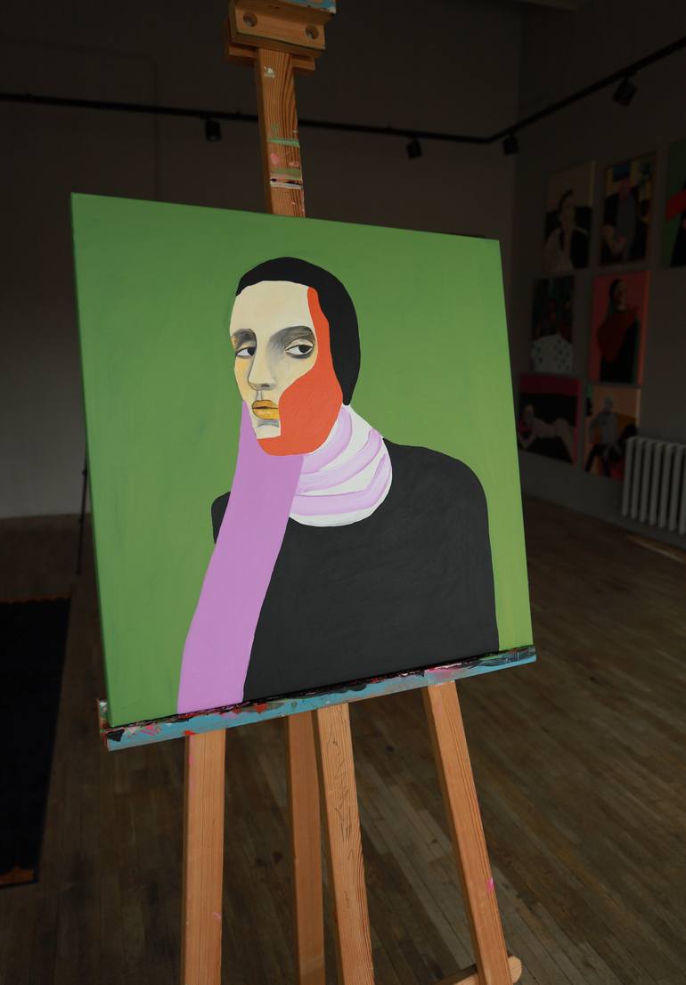 Original Figurative People Painting by Justina Gvė