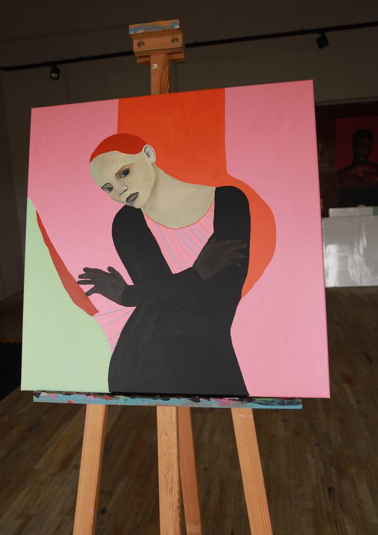 Original Abstract People Painting by Justina Gve