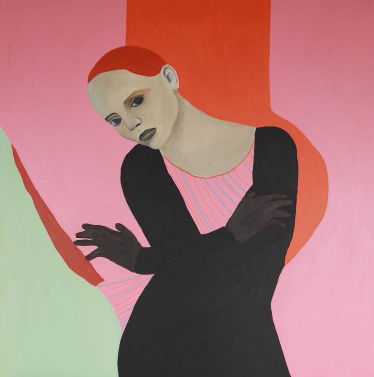 Original Abstract People Painting by Justina Gve