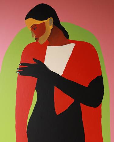 Original Portraiture People Paintings by Justina Gvė