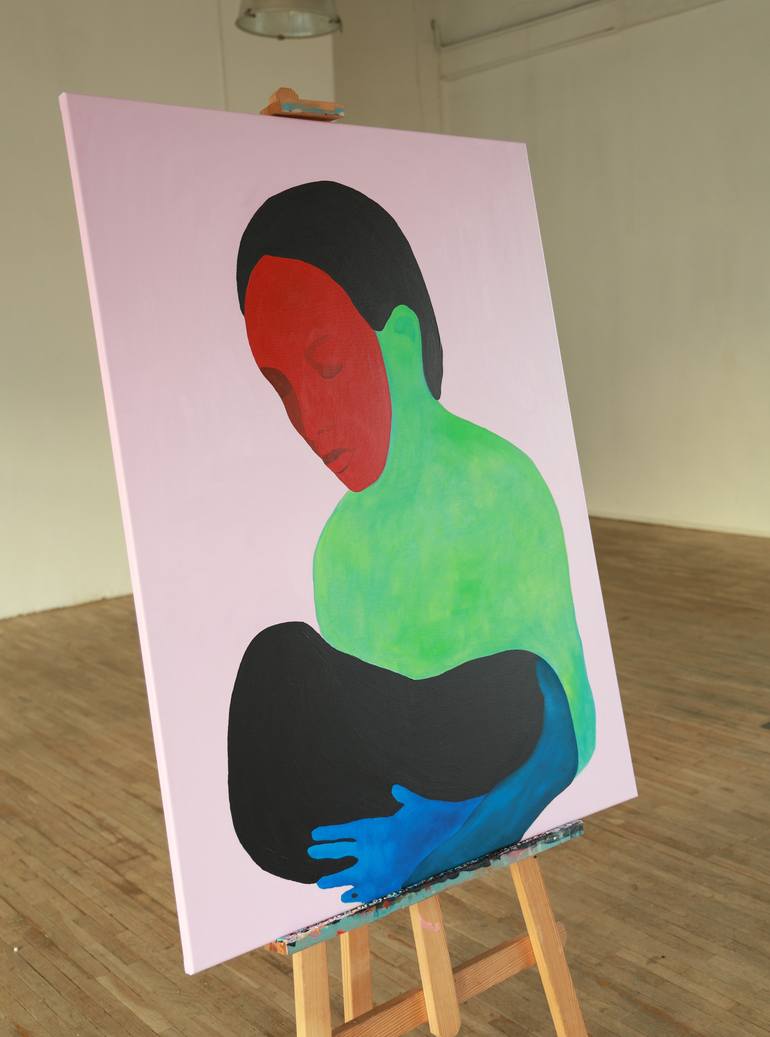 Original Figurative People Painting by Justina Gve
