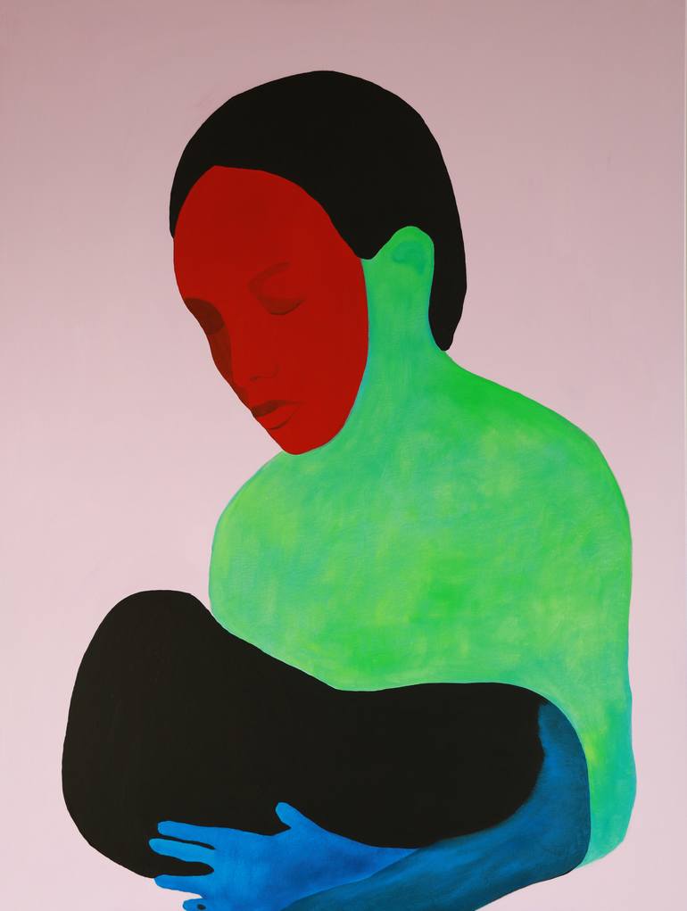 Original Figurative People Painting by Justina Gve