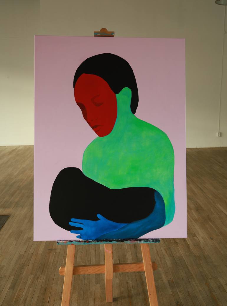 Original Figurative People Painting by Justina Gve