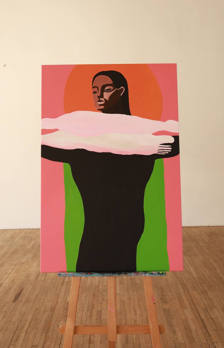 Original Figurative People Painting by Justina Gve