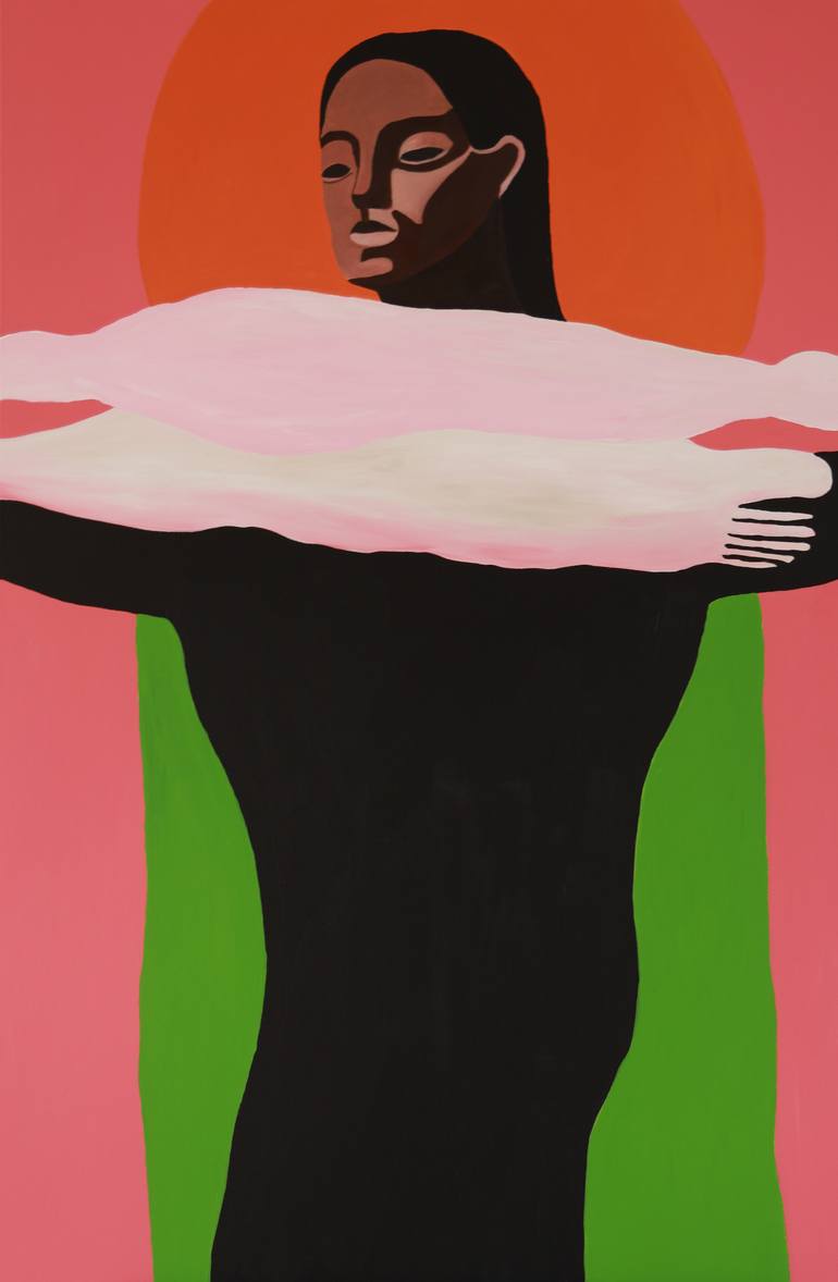 Original Figurative People Painting by Justina Gve