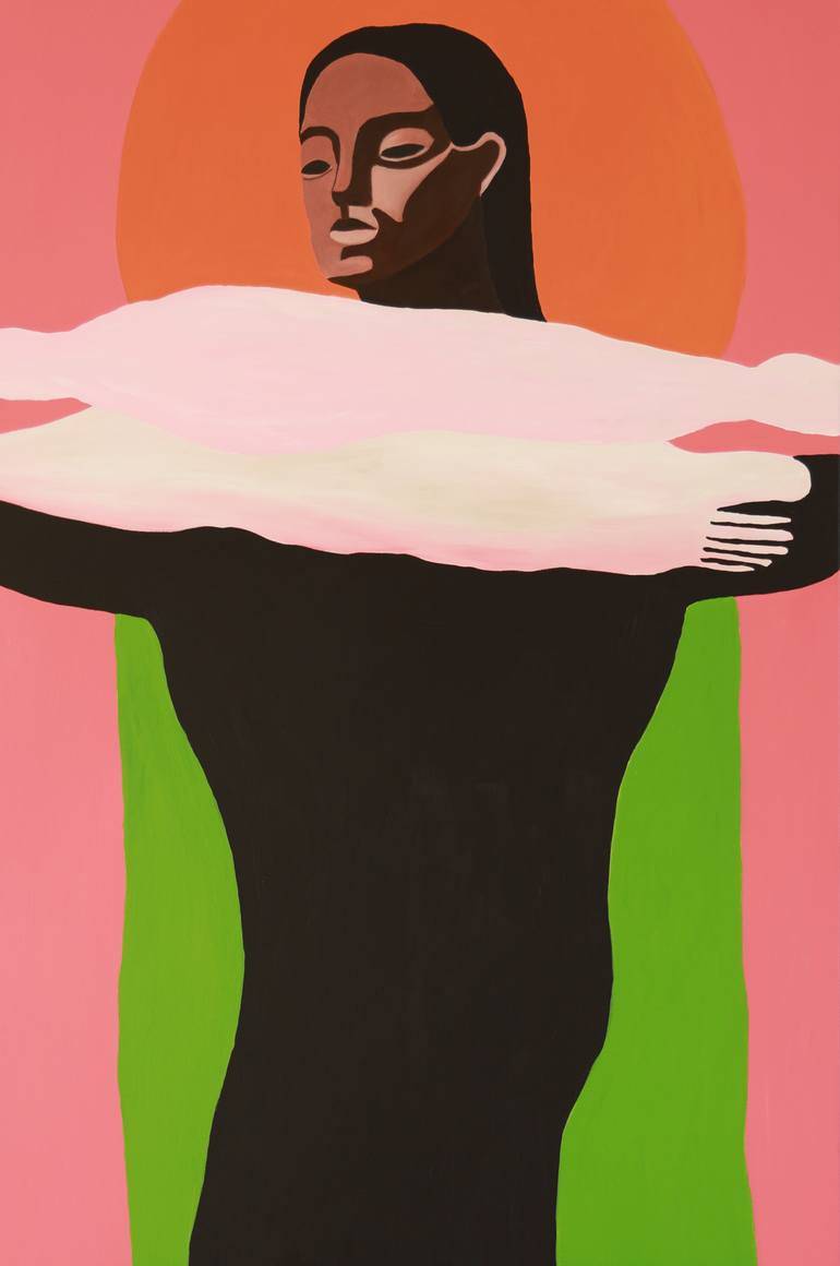 Original Figurative People Painting by Justina Gve
