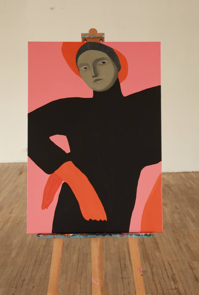 Original Abstract People Painting by Justina Gvė