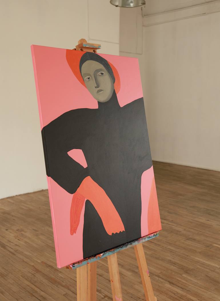 Original Abstract People Painting by Justina Gvė