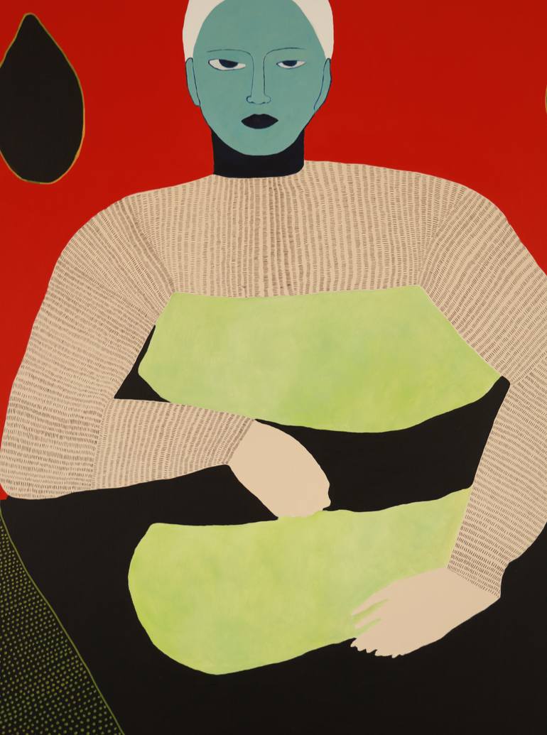 Original Abstract People Painting by Justina Gvė